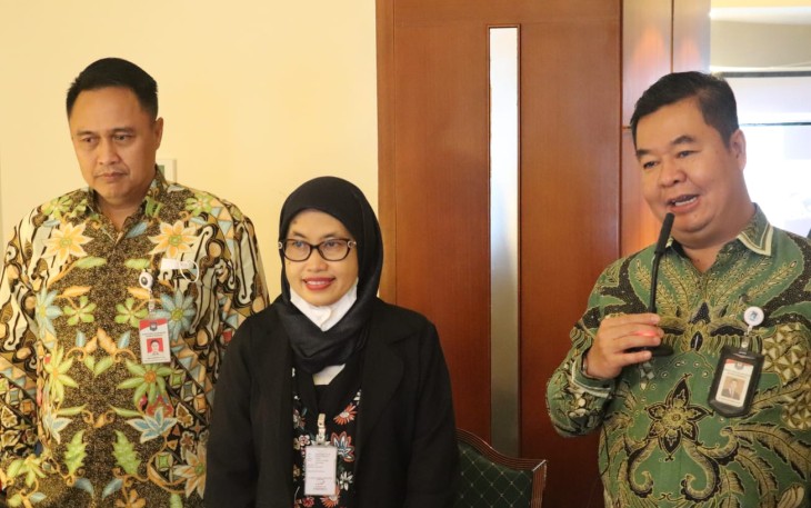 Dirjen Bangda Kemendagri Teguh Setyabudi saat memberikan keterangan pers di Jakarta 