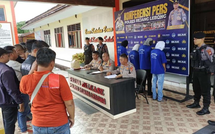 Polres Rejang Lebong saat press release