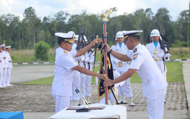 Pangkoarmada III Laksda TNI Agus Hariadi saat sertijab PJU Koarmada III 