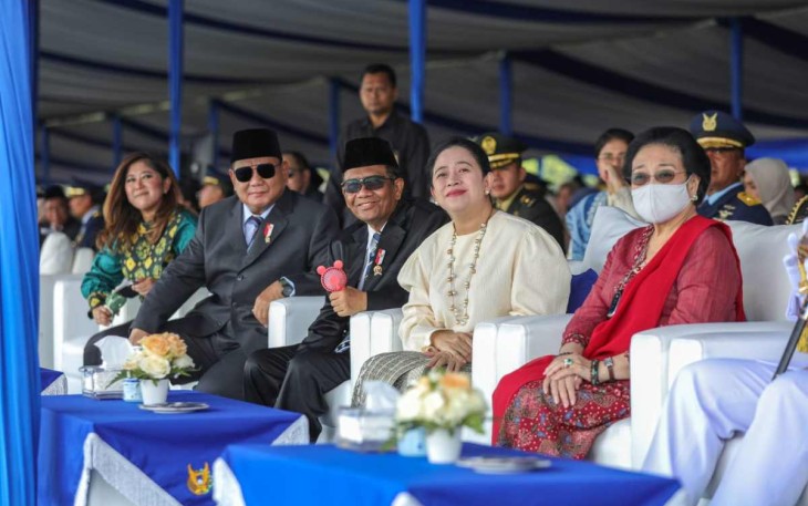 Puan Maharani saat menghadiri peringatan HUT ke-77 TNI AU 