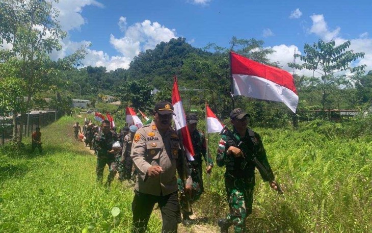 Patroli gabungan di perbatasan RI Malaysia 