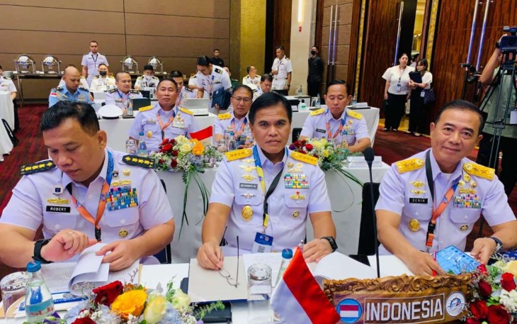 Kasal Laksamana TNI Muhammad Ali saat mengikuti forum ANCM ke-17 tahun 2023 di Filipina, Kamis (11/5)