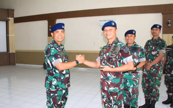Dandepohar 30 Kolonel Tek DR Tumpal Silitonga saat pimpin sertijab 