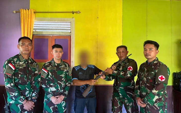 Terima senpi rakitan warga perbatasan 