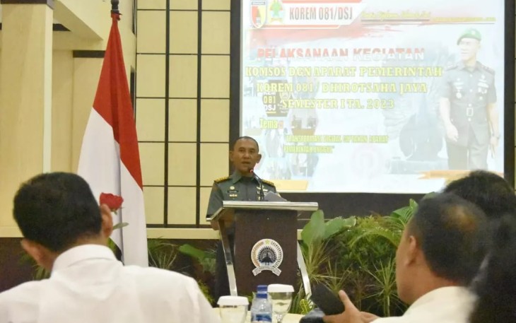 Komsos wilayah Madiun Raya di Korem 081/DSJ