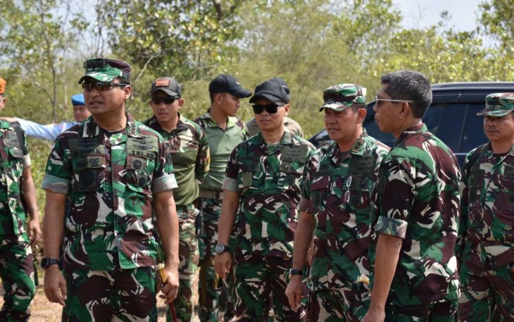 Latihan AWR Buding di lanud Abdullah Sanusi Hanandjoedin, Provinsi Bangka Belitung 