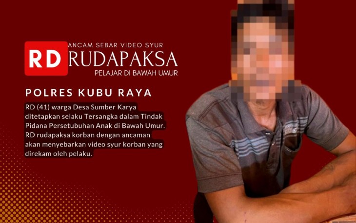 Pelaku Rudapaksa Pelajar di Kubu Raya Kalbar 