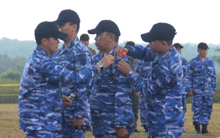 Pangkoopsud I Marsda TNI Bambang Gunarto saat menutup latihan