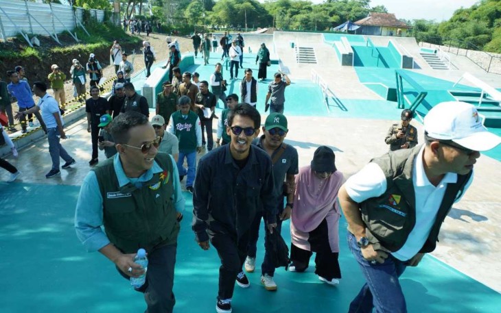 Denda Alamsyah saat meninjau kesiapan venue 