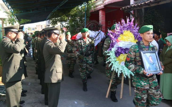Pemakaman militer prajurit Kodim 0803/Madiun