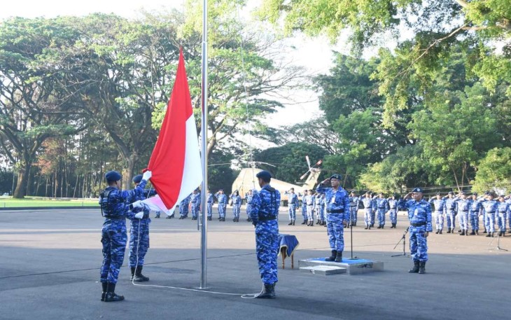 Upacara bendera 17-an prajurit Koharmatau, Senin (17/7)