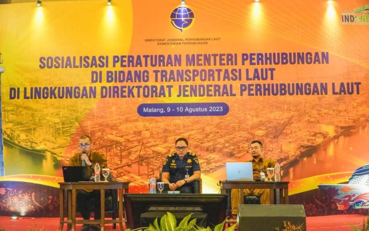 Sosialisasi Permenhub Bidang Transportasi Laut Tahun 2023 di Malang, Kamis (10/8)