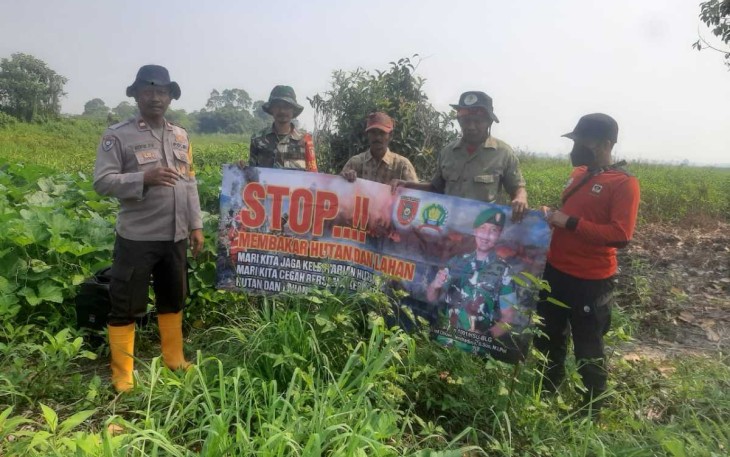 Patroli Karhutla Babinsa Koramil 07/Amuntai Tengah 