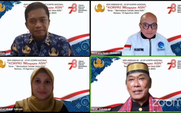 Program Korpri Menyapa ASN secara virtual, Selasa (15/8)