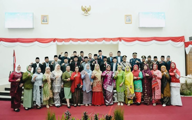 Foto bersama usai Rapat Paripurna DPRD Kota Binjai, Rabu (16/8)