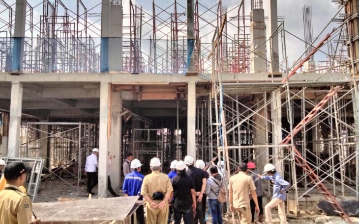 Tatkala Komisi 3 DPRD kabupaten Blitar Sidak Pembangunan Gedung ICU RSUD Ngudi Waluyo Kabupaten Blitar