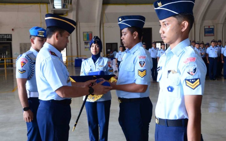 Danlanud Iswahjudi Marsma Wastum saat menutup Dikkualsus Crew Chief A-1 Pesawat F-16 dan T-50i, Rabu (30/8) 