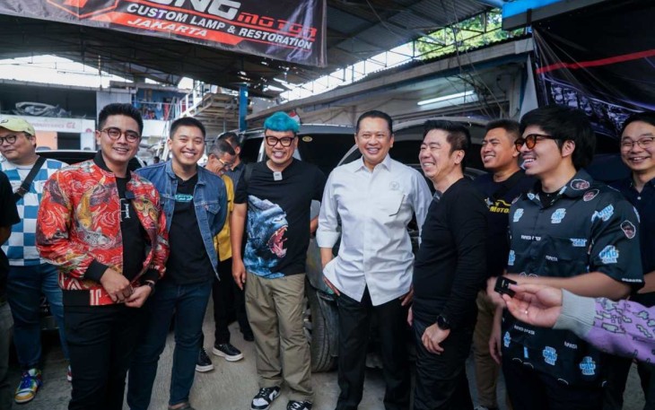 Bambang Soesatyo saat meninjau kesiapan Blackstone Live Modz Challenge 2023 di Jakarta, Kamis (31/8)