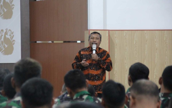 Sosialisasi Penerimaan Mahasiswa Baru Universitas Merdeka di Kodim Madiun, Kamis (31/8)