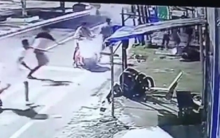 Pelaku begal terekam kamera CCTV