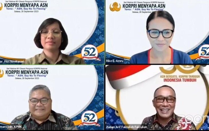 Webinar Korpri menyapa ASN