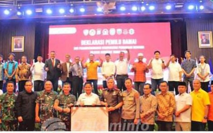 Bupati Labuhanbatu Tandatangani Deklarasi Pemilu Damai dan Pilkada Serentak 2024