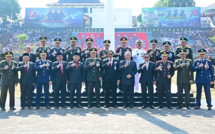 Peringatan HUT Ke-78 TNI di Kodam IV/Diponegoro, Semarang, Kamis (5/10)