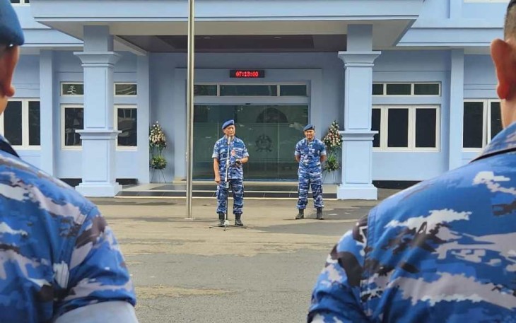 Apel pagi prajurit Koharmatau di Bandung, Senin (18/12)