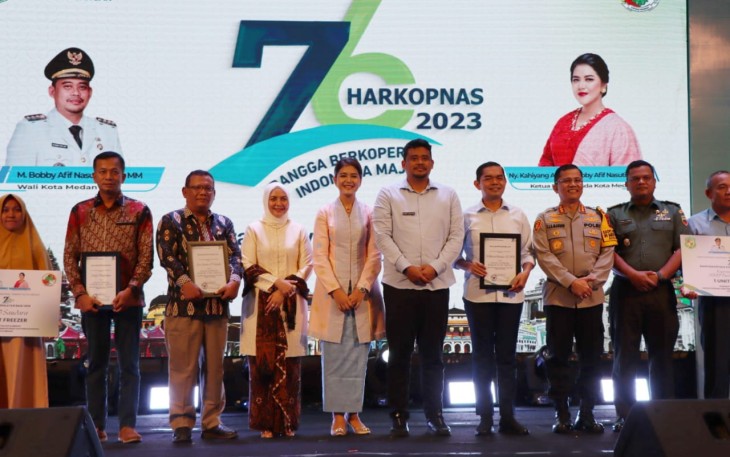 Kapolrestabes Medan Kombes Dr Teddy Jhon Sahala Marbun saat menghadiri Harkopnas 2023