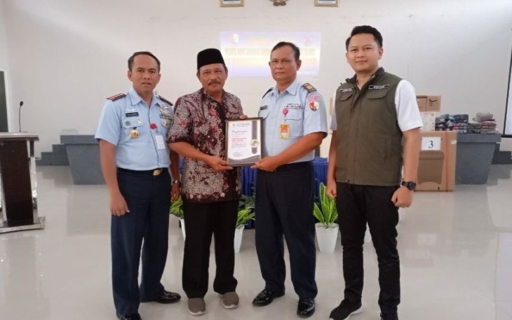 Danlanud Muljono Kolonel Pnb Sugeng Budiono saat memberikan hasil RAT Primkopau Tahun 2022, Kamis (12/1)