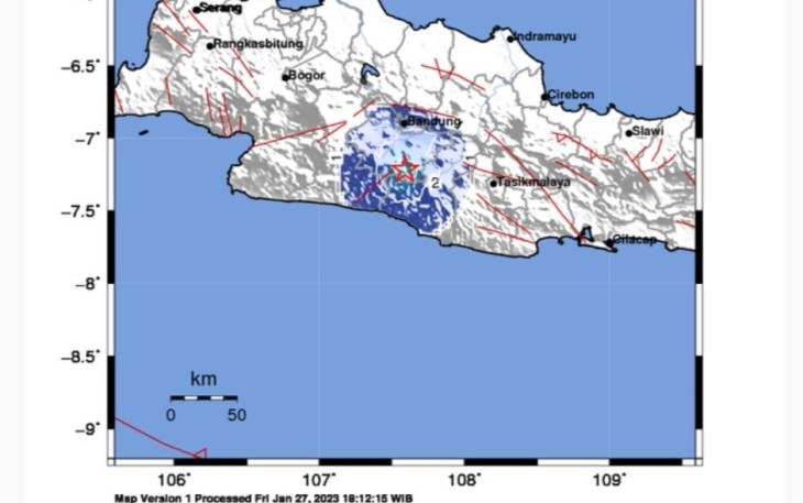 Gempa M 4.0 Kabupaten Bandung 
