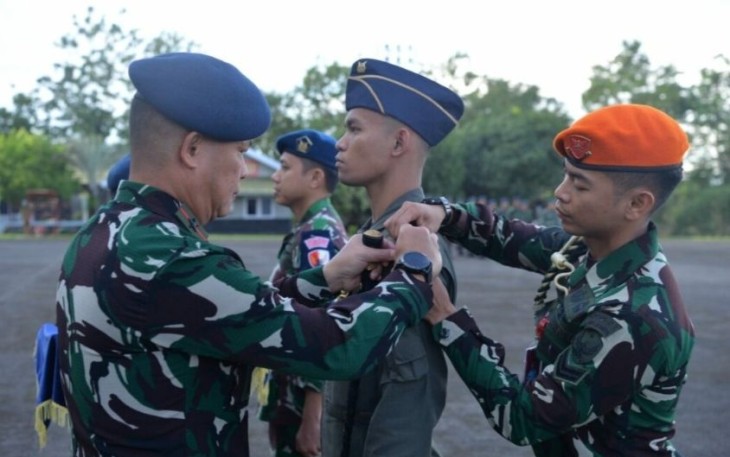 Danlanud Sultan Hasanuddin Marsma TNI David Yohan Tamboto saat membuka latihan Sriti Gesit Tahun 2023