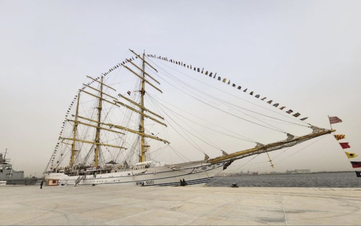 KRI Bima Suci bersandar di Alexandria Naval Base Mesir