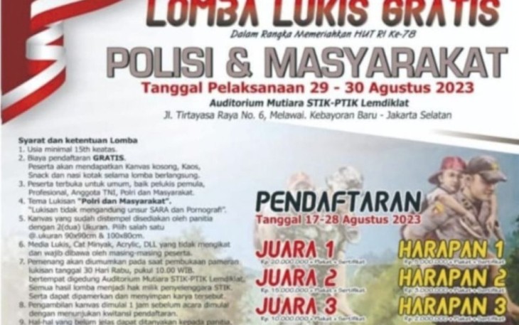 Lomba lukis Lemdiklat Polri