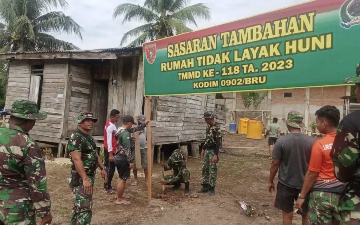 Sasaran tambahan TMMD ke 118 Kodim 0902/Berau, Kamis (21/9)