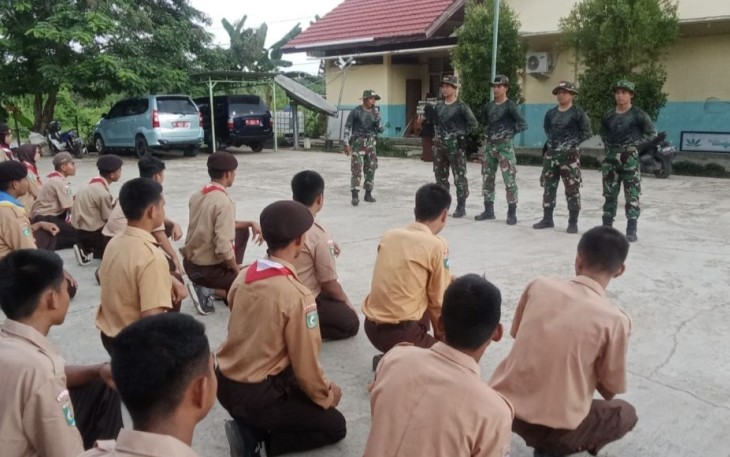 Sosialisasi bela negara generasi muda di lokasi TMMD 
