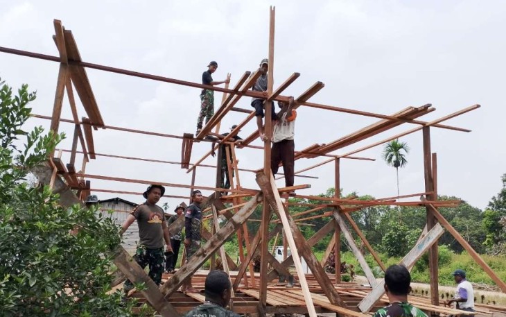 RLTH sasaran fisik TMMD ke 118 Kodim 0902/Berau