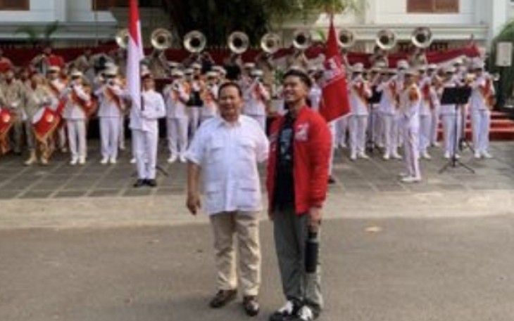 Prabowo Subianto bersama Kaesang Pangarep Ketum PSI 