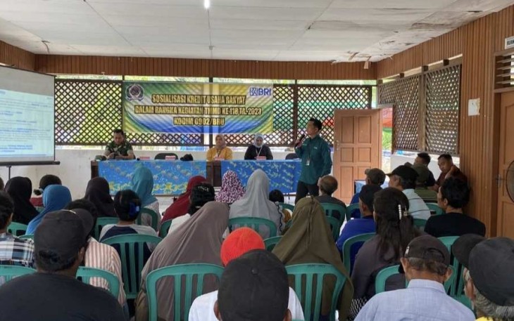 Sosialisasi Kredit Usaha Rakyat di Lokasi TMMD 