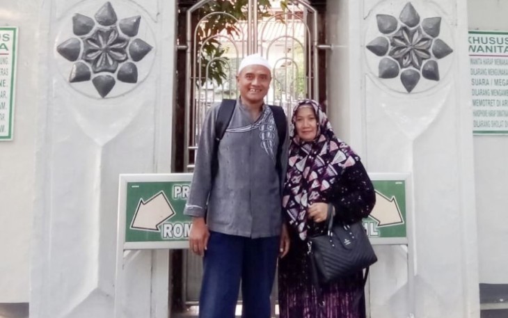Wisata religi H Kusworo ziarah makam sunan Ampel di Surabaya,, Sabtu (21/10) 