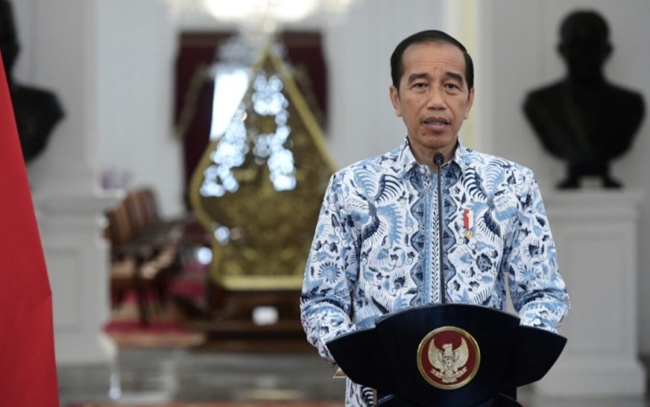 Presiden Joko Widodo menyampaikan keterangan pers terkait situasi di Palestina di Istana Merdeka, Jakarta, pada Senin, 30 Oktober 2023.