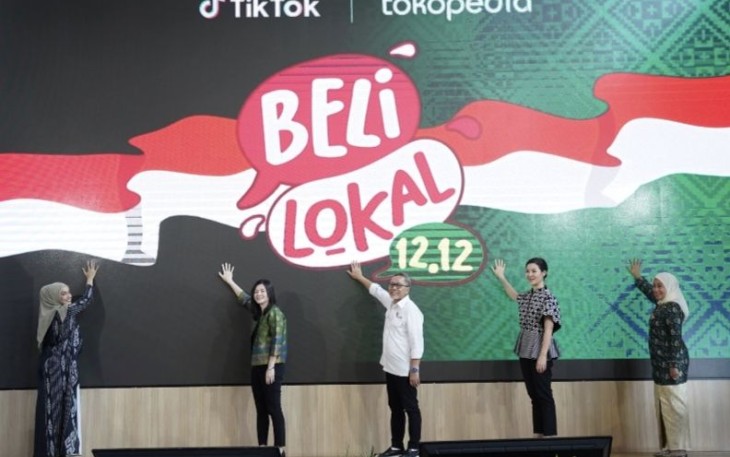 Launching Kampanye Beli Lokal 12.12 Tokopedia dan TikTok di Jakarta, Selasa (12/12)