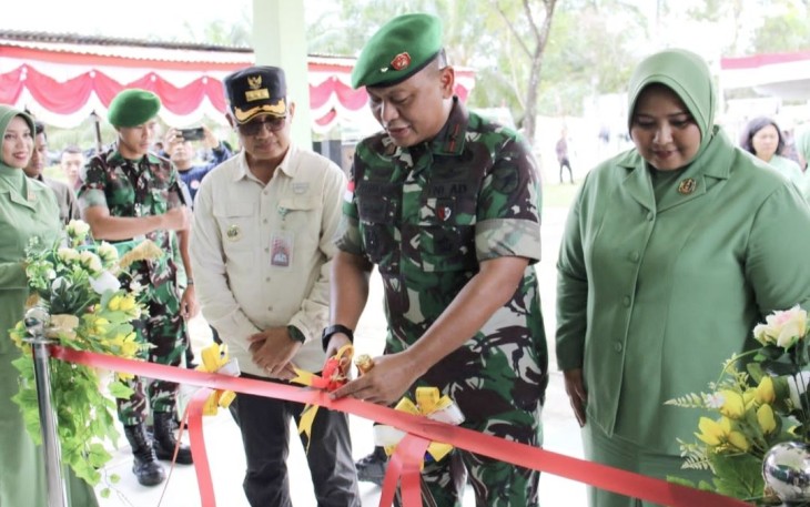Danrem 121/Abw Brigjen TNI Luqman Arief saat peresmian Koramil