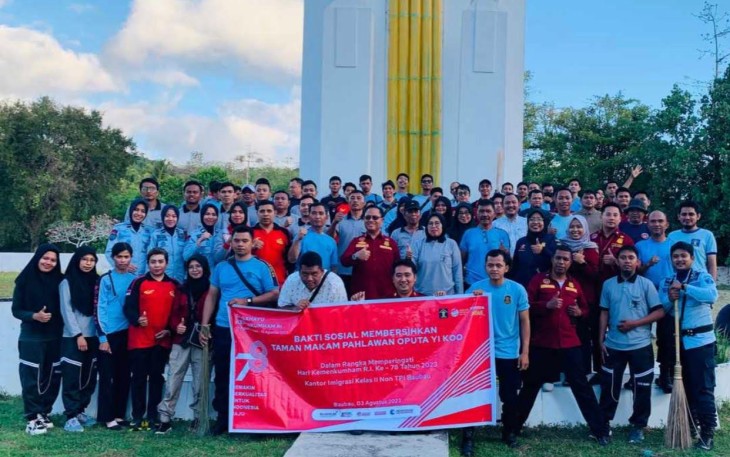UPT Kumham Baubau Adakan Kerja Bakti Bersama di TMP Oputa Yiko