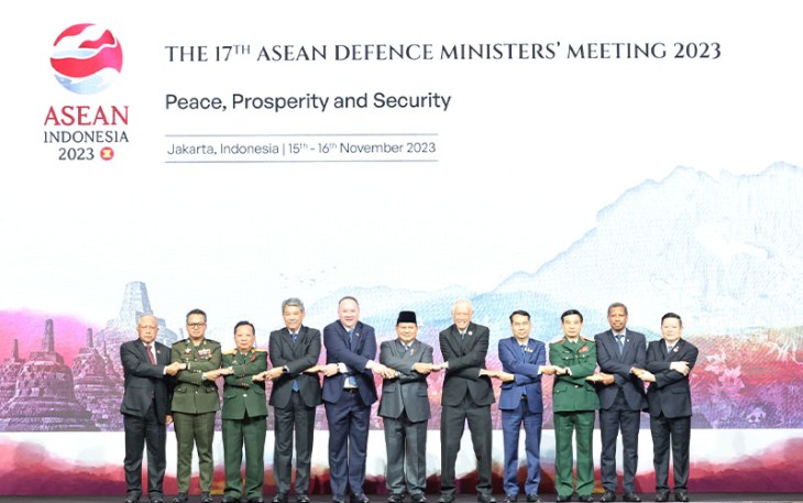 Pertemuan para Menteri Pertahanan Negara Anggota ASEAN ke-17 (The 17th ASEAN Defence Ministers’ Meeting / The 17th ADMM) di Jakarta Convention Center (JCC) Senayan, Rabu (15/11/2023).