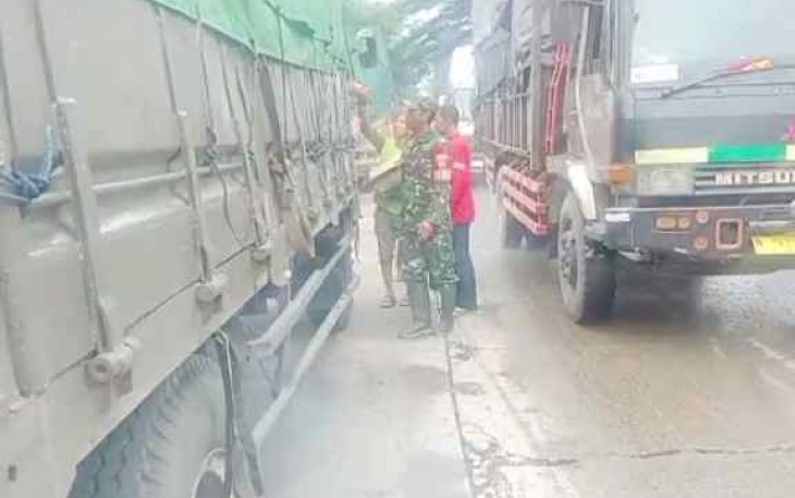 Kondisi macet di jalur pantura Pati-Juwana