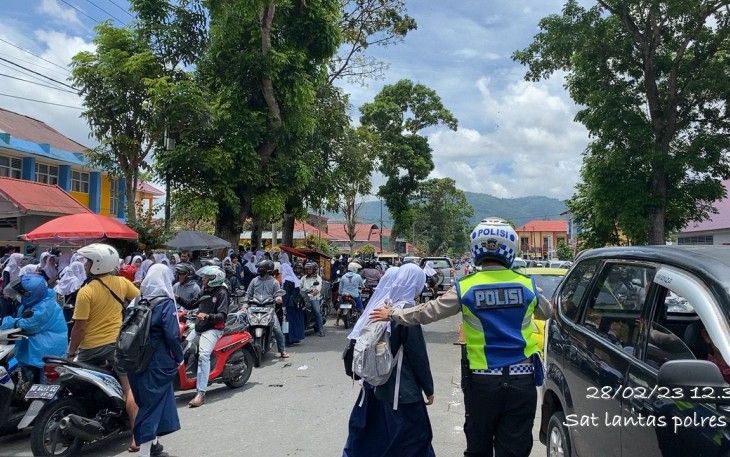 Jaga Kamseltibcarlantas, Polres Rejang Lebong Gelar Pengaturan Siang