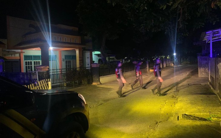 Jaga Kamtibmas, Sat Samapta Polres Bengkulu Selatan Patroli Malam