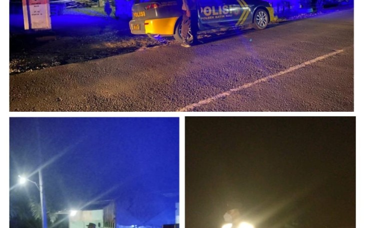  Polsek Batik Nau Laksanakan Patroli Malam Antisipasi Kejahatan