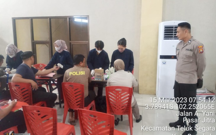 Polresta Bengkulu Gelar Rikkesla, Pastikan Kondisi Kesehatan Personil